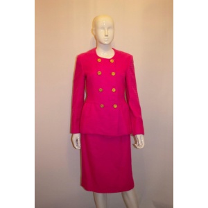 Vintage Vogue America Designer Original Pink Skirt Suit