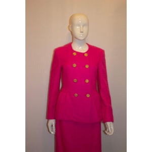 Vintage Vogue America Designer Original Pink Skirt Suit