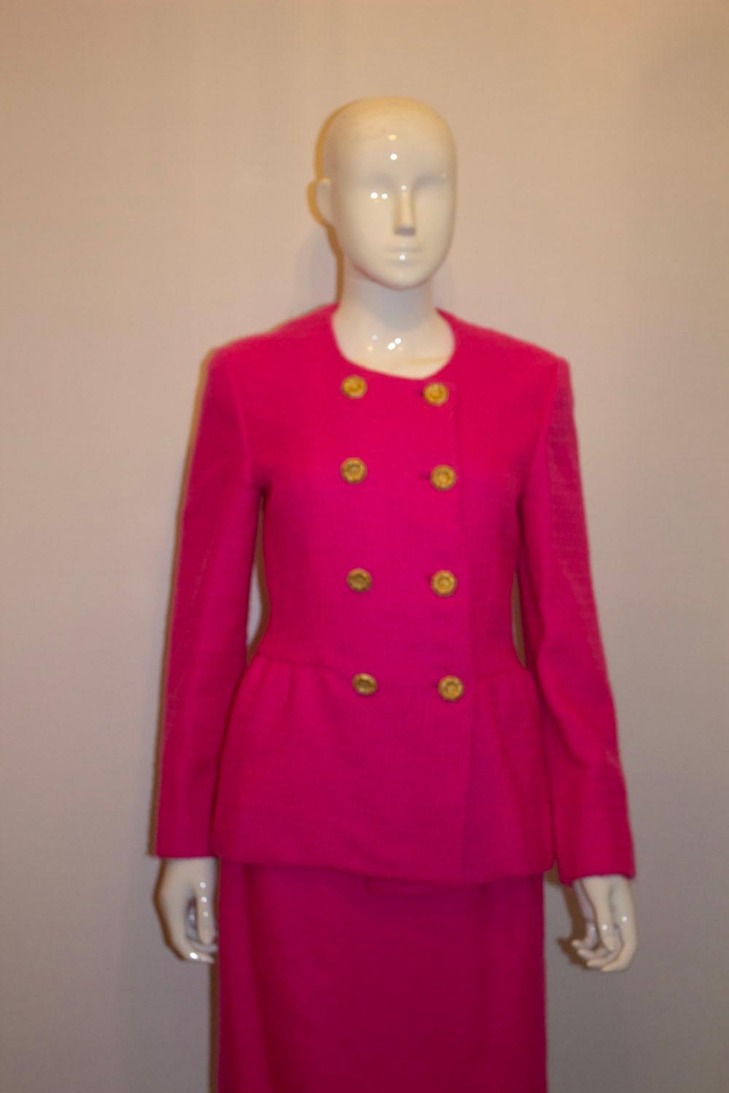 Vintage Vogue America Designer Original Pink Skirt Suit
