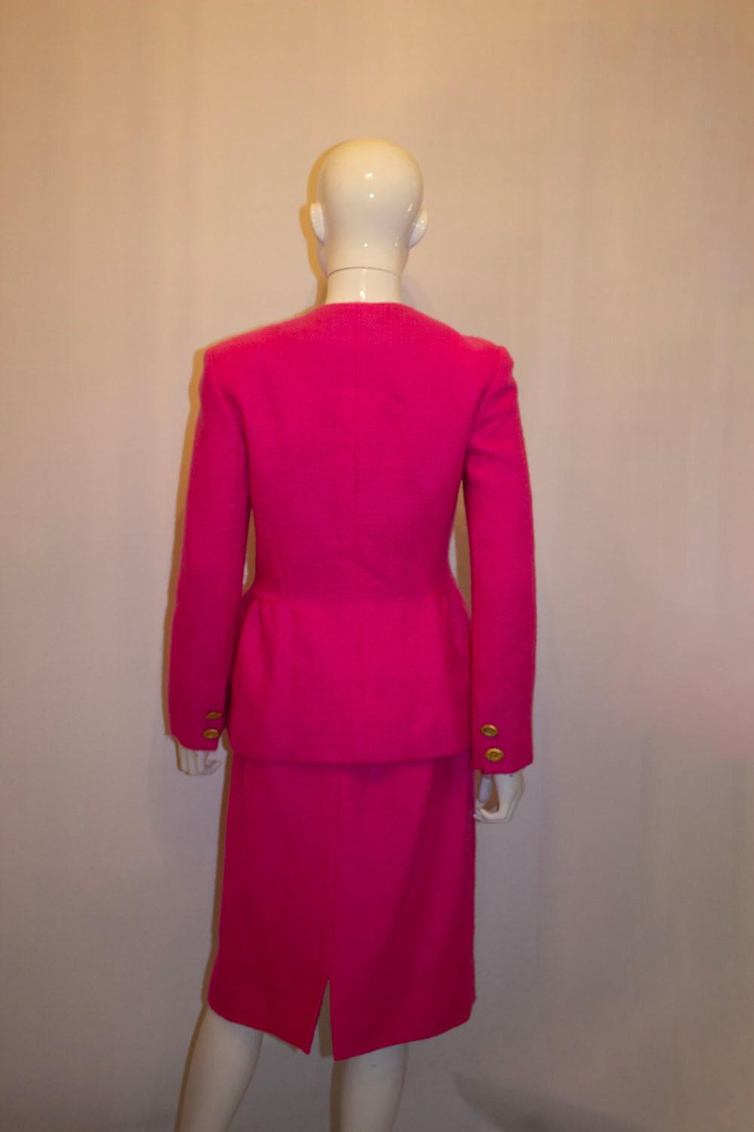 Vintage Vogue America Designer Original Pink Skirt Suit