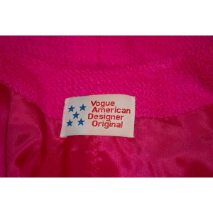 Vintage Vogue America Designer Original Pink Skirt Suit