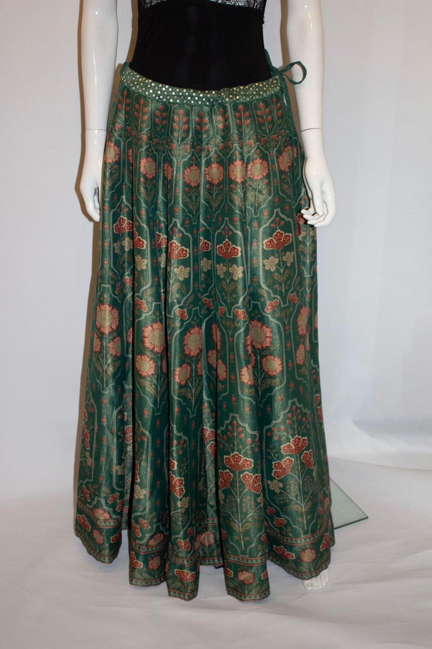 Stunning Green Silk Skirt by Anita Dongre