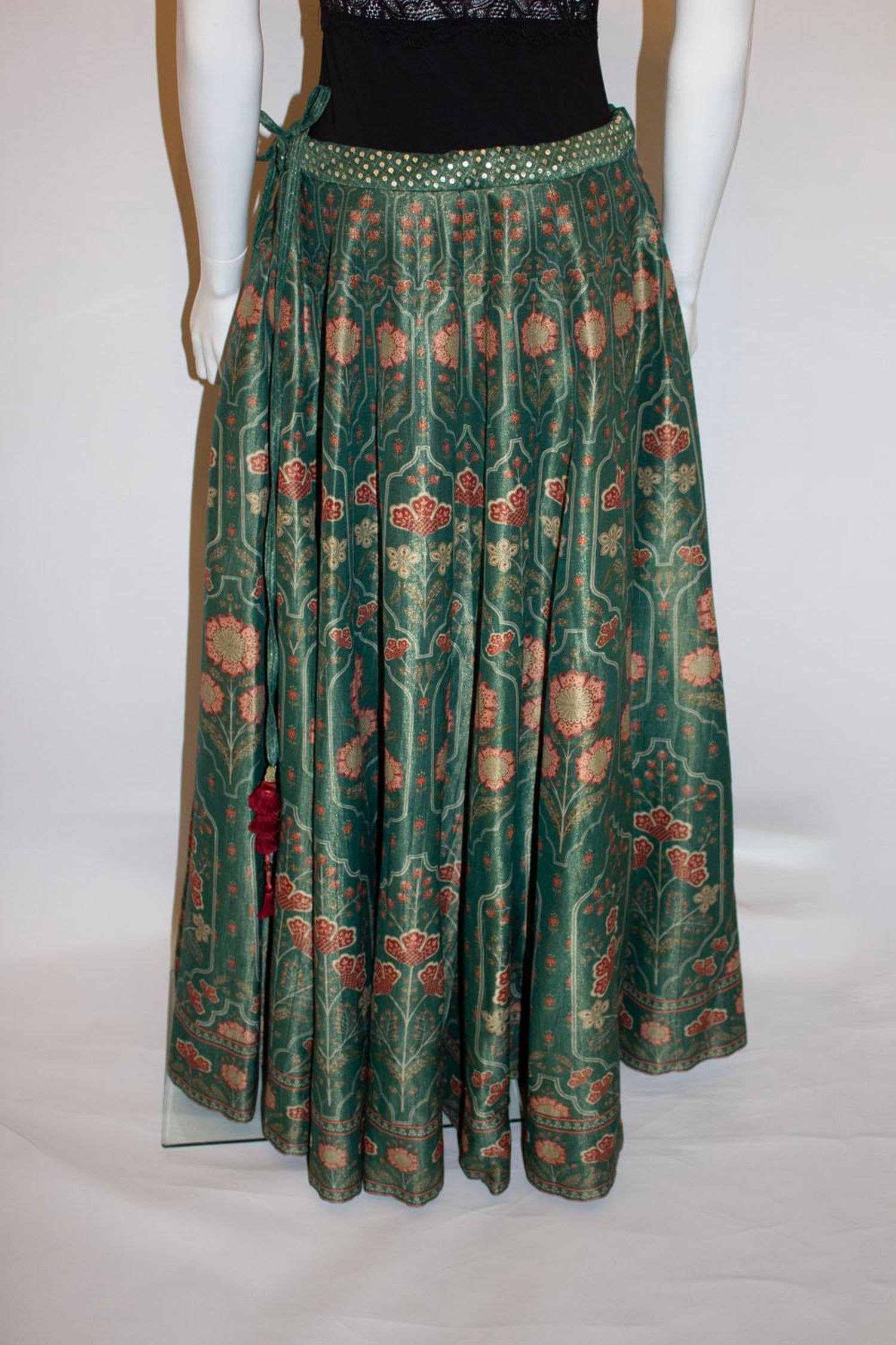 Stunning Green Silk Skirt by Anita Dongre
