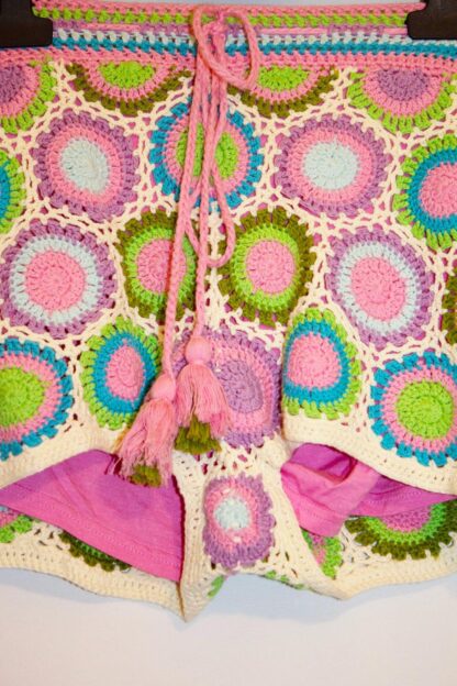 Farm Rio Colourful Crochet Shorts - Image 5