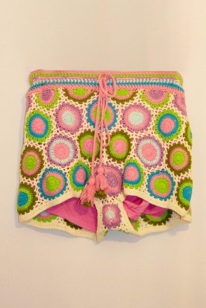 Farm Rio Colourful Crochet Shorts - Image 2