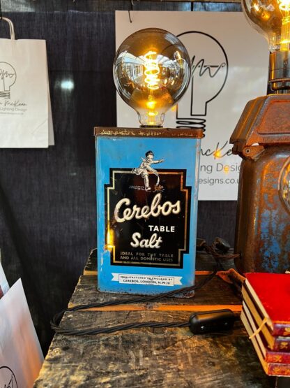 Vintage 1950's Salt Tin light.