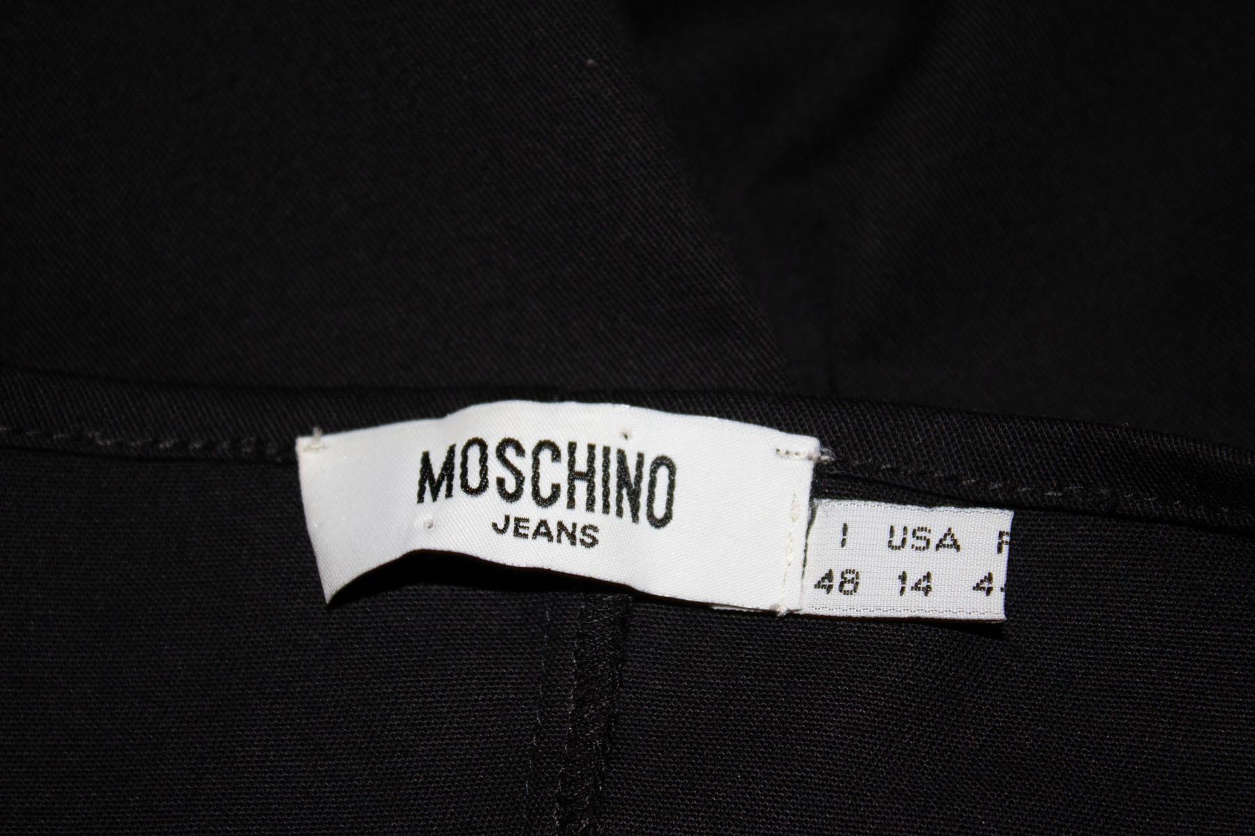 Vintage Moschino Black Cotton Sun Dress