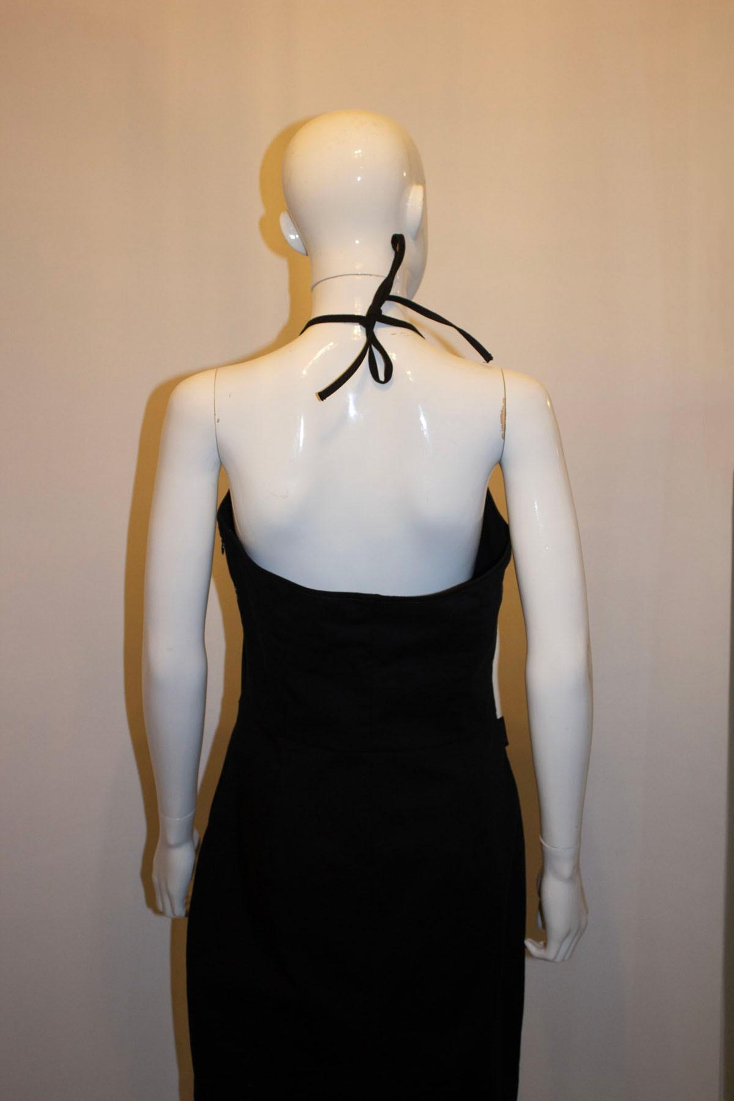 Vintage Moschino Black Cotton Sun Dress
