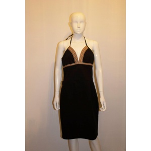 Vintage Moschino Black Cotton Sun Dress