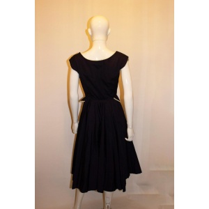 Vintage Horrockses Day Dress in Blue and White