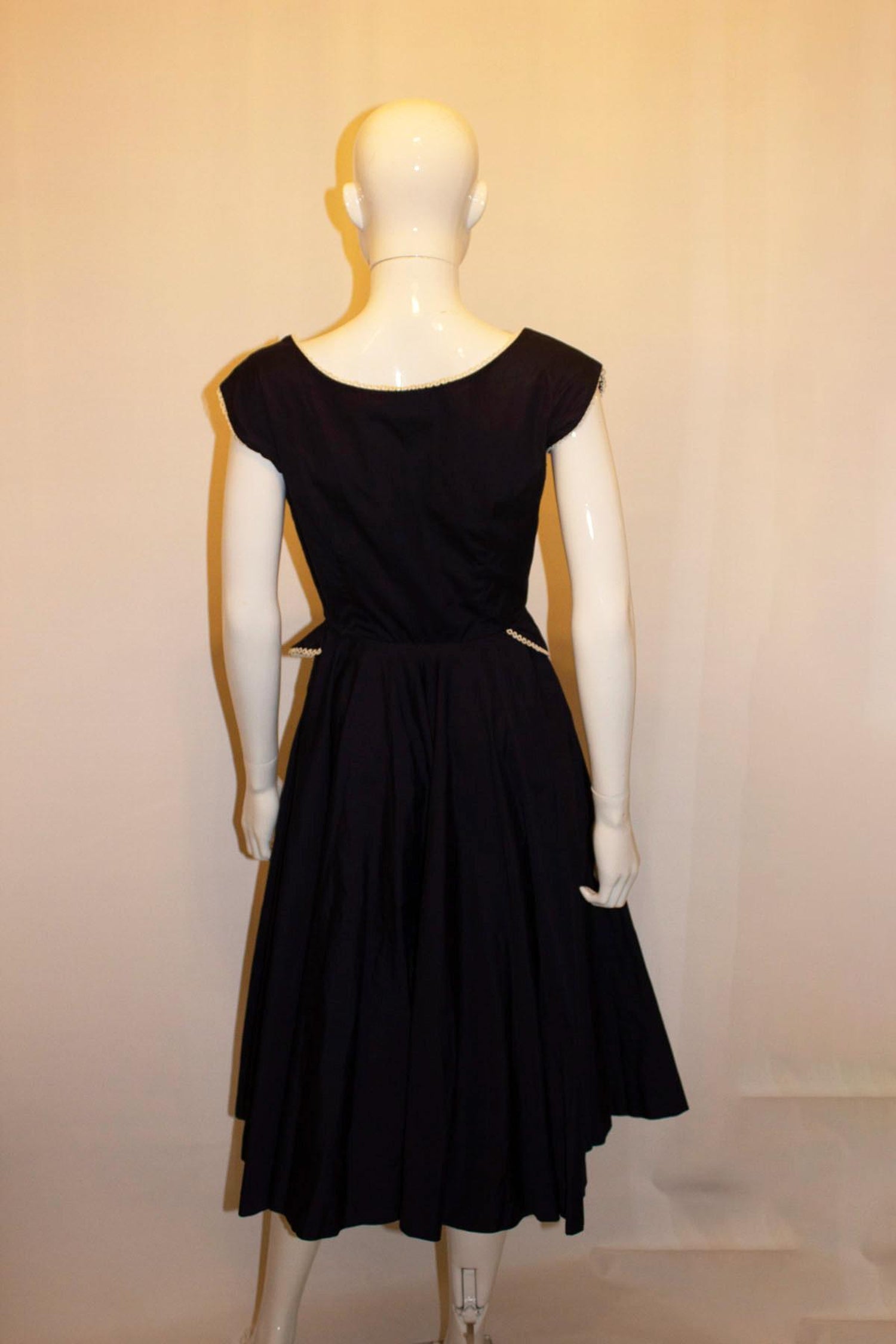Vintage Horrockses Day Dress in Blue and White