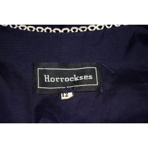 Vintage Horrockses Day Dress in Blue and White