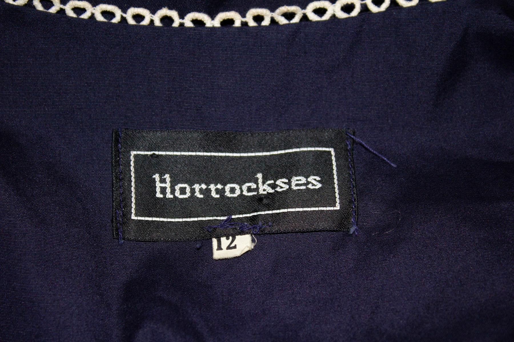 Vintage Horrockses Day Dress in Blue and White