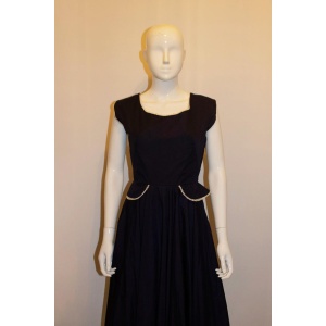 Vintage Horrockses Day Dress in Blue and White