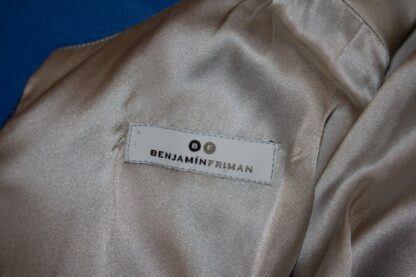 Blue Wool Crepe Couture Dress by Benjamin Friman - Image 6