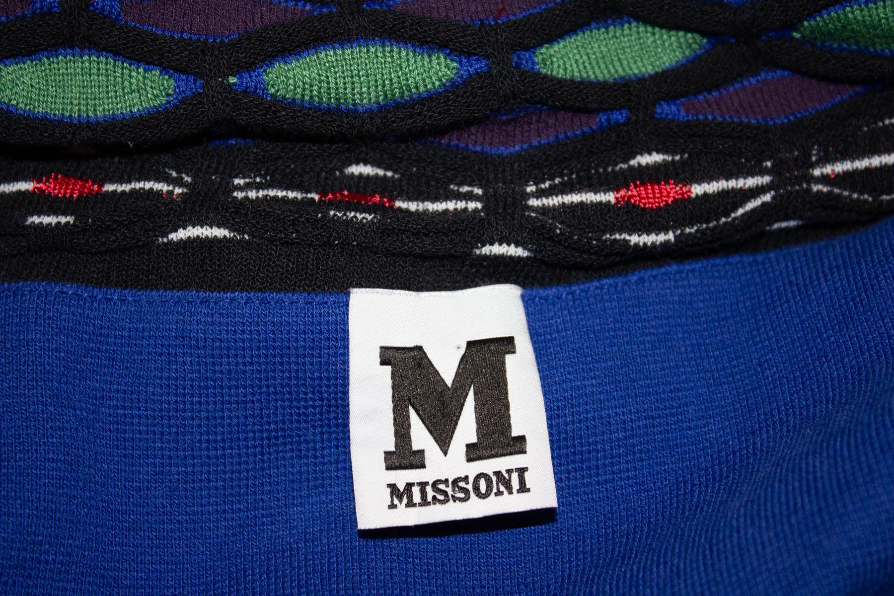 Missoni Tunic Top with Multi Colour Collar
