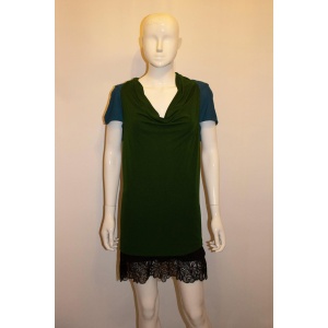 Turquoise and Green Block Colour Top by Roland Mouret