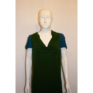 Turquoise and Green Block Colour Top by Roland Mouret