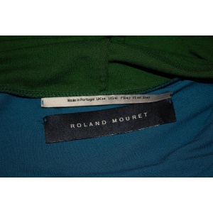 Turquoise and Green Block Colour Top by Roland Mouret