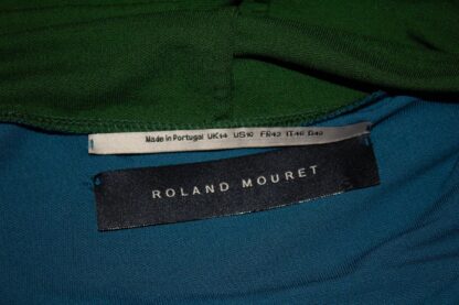 Turquoise and Green Block Colour Top by Roland Mouret - Image 6