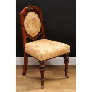 Pair Antique Victorian Oak Hall Chairs Exceptional Quality