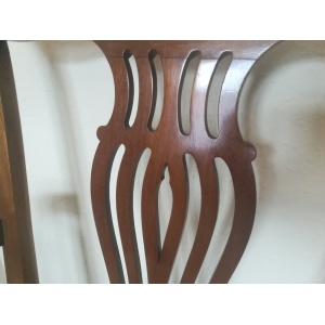 Pair Mahogany Chippendale Revival Carver chairs