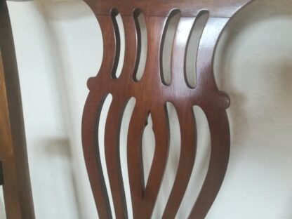 Pair Mahogany Chippendale Revival Carver chairs - Image 5