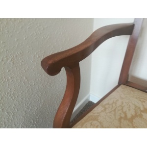 Pair Mahogany Chippendale Revival Carver chairs