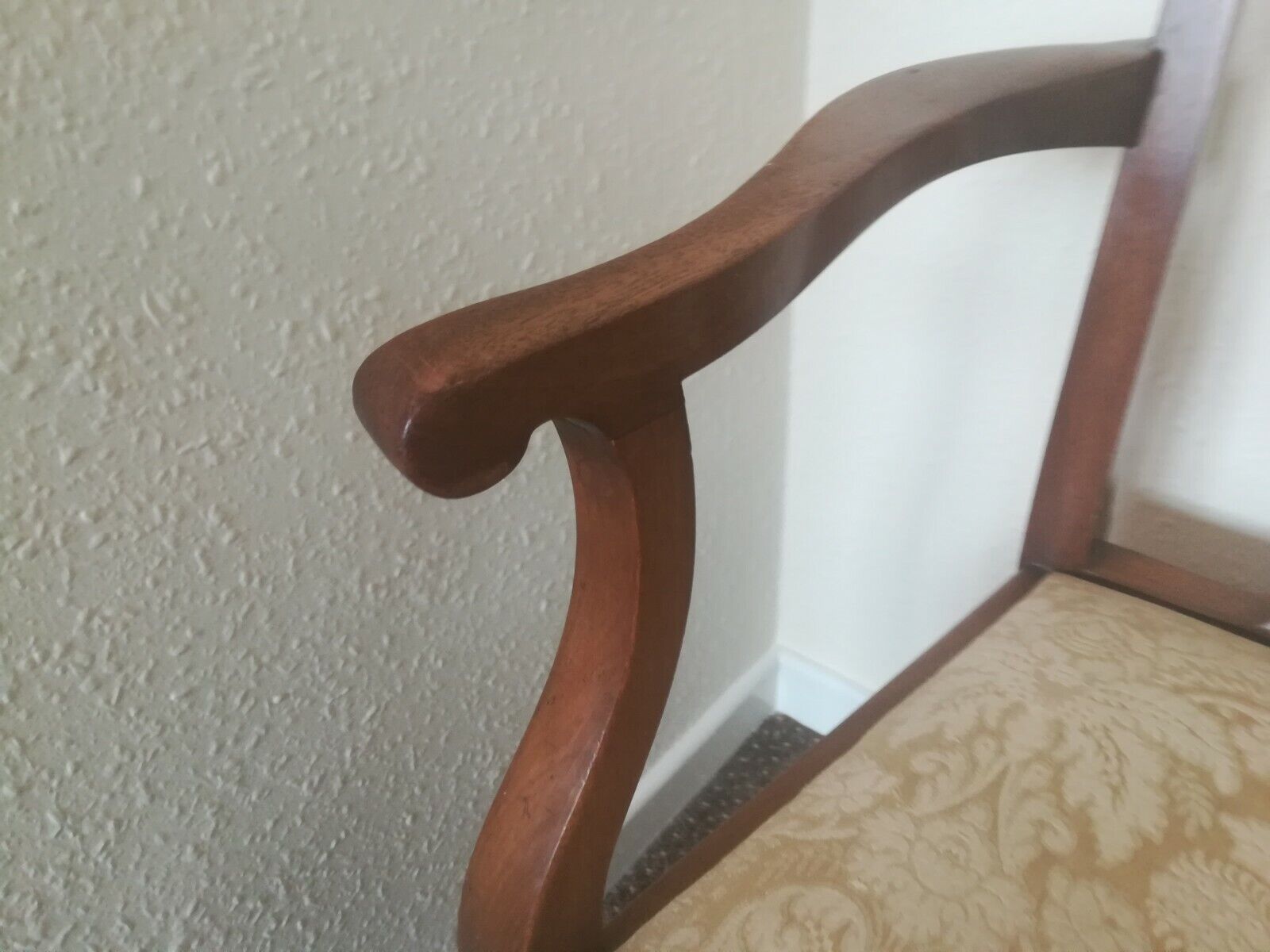 Pair Mahogany Chippendale Revival Carver chairs