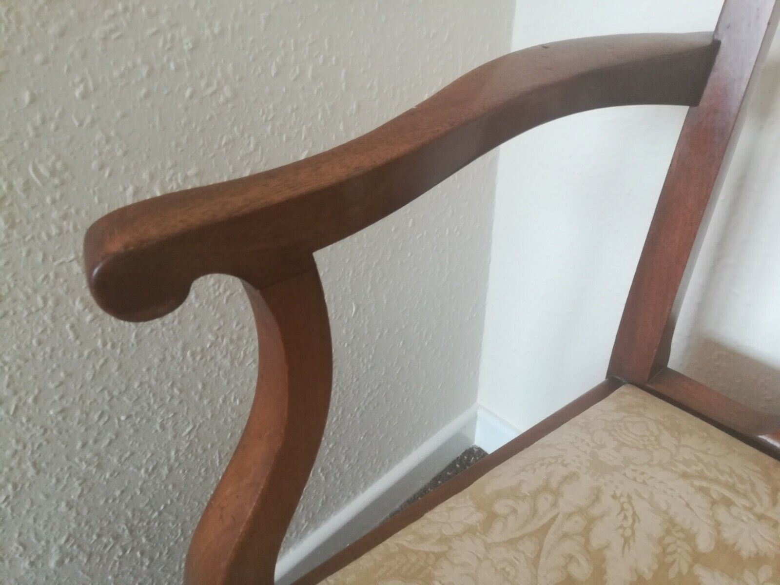 Pair Mahogany Chippendale Revival Carver chairs