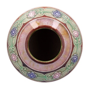 Pair Royal Doulton Vases By Lily Partington