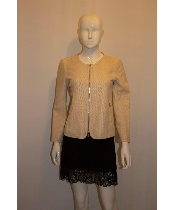 Pale Biscuit Colour Celine Leather Jacket