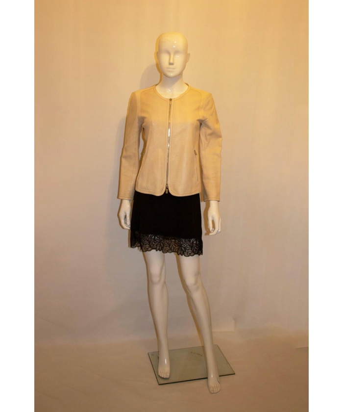 Pale Biscuit Colour Celine Leather Jacket
