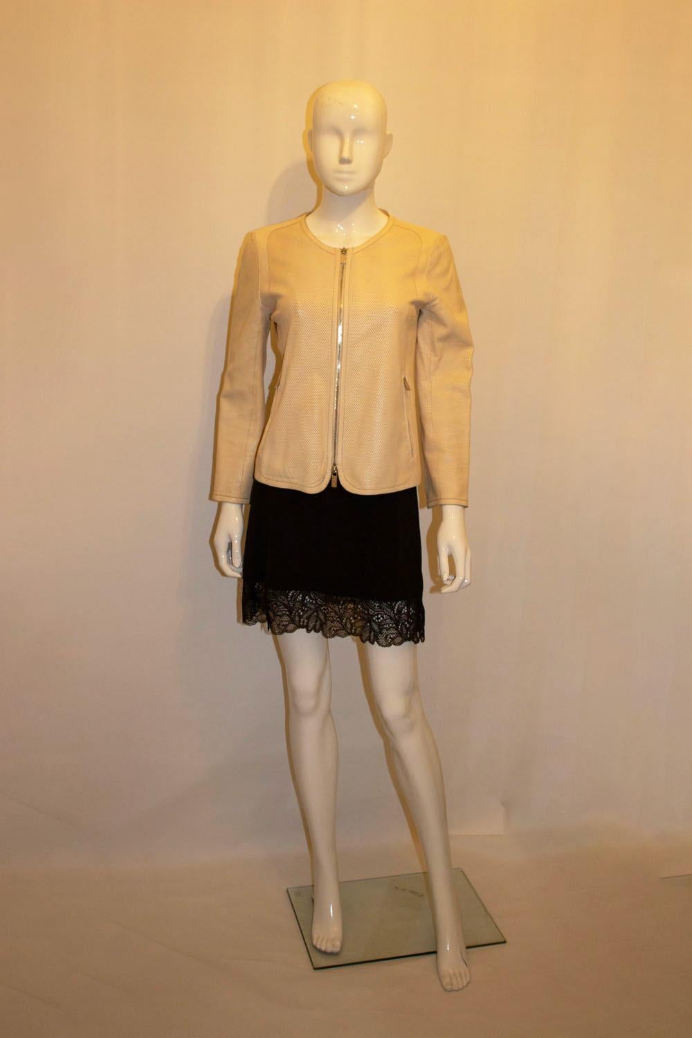 Pale Biscuit Colour Celine Leather Jacket