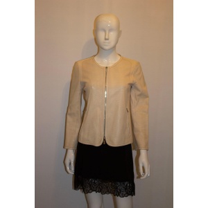 Pale Biscuit Colour Celine Leather Jacket