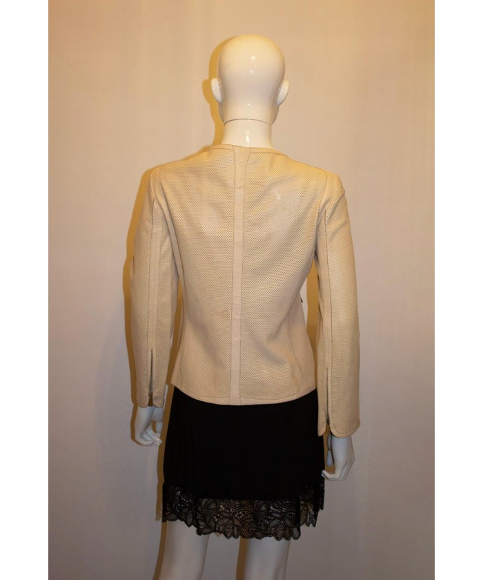 Pale Biscuit Colour Celine Leather Jacket