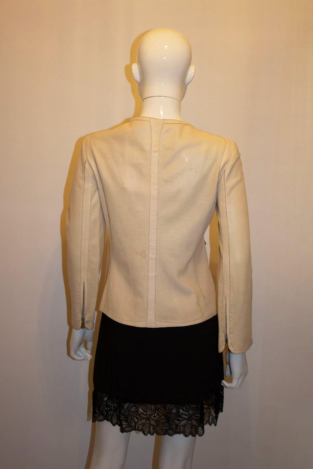 Pale Biscuit Colour Celine Leather Jacket