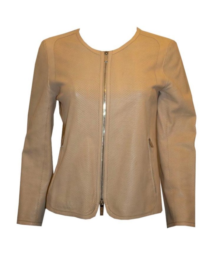 Pale Biscuit Colour Celine Leather Jacket
