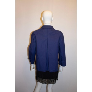Prada Blue Cotton Jacket