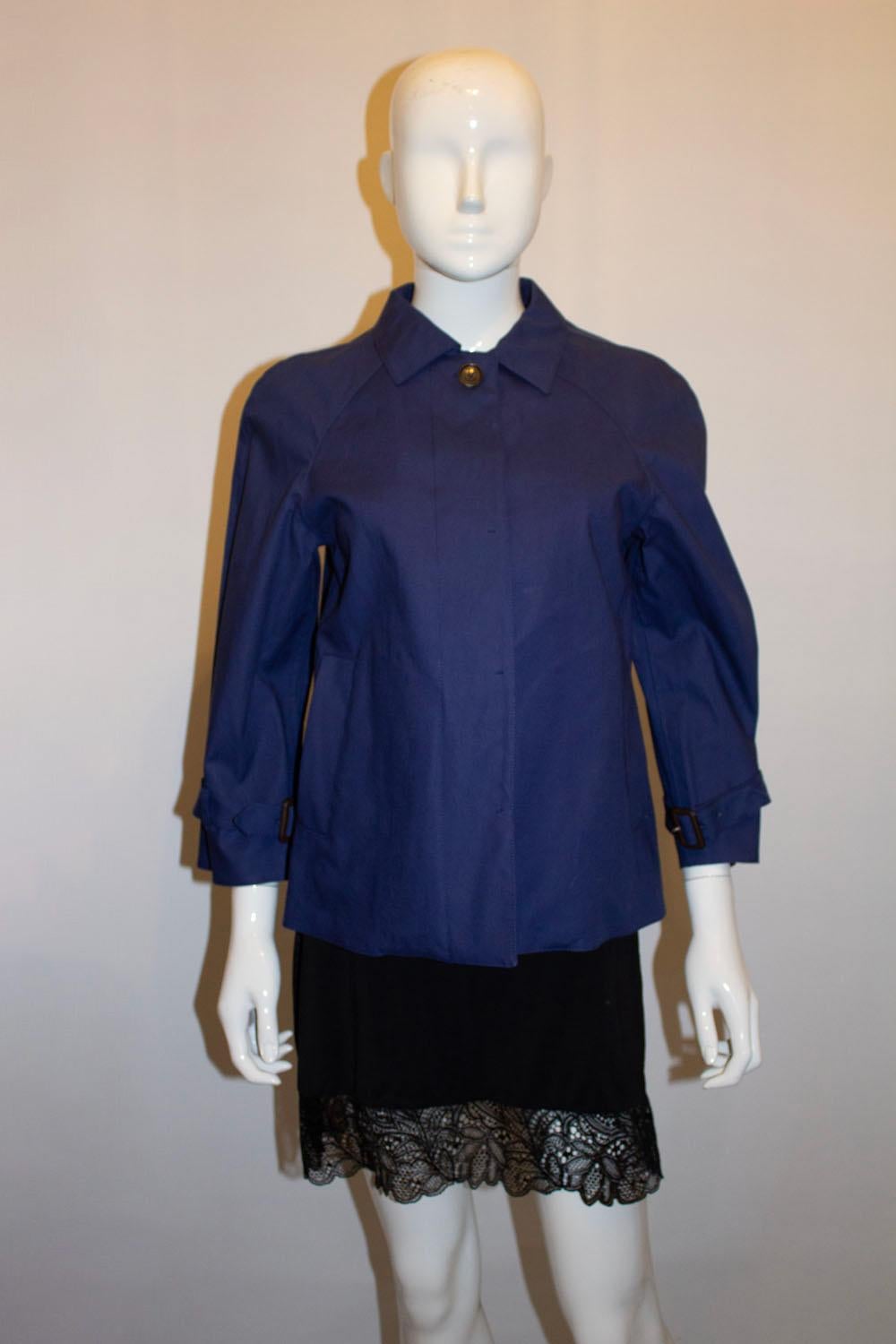 Prada Blue Cotton Jacket