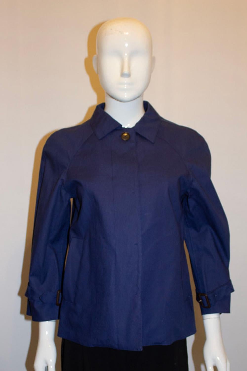 Prada Blue Cotton Jacket