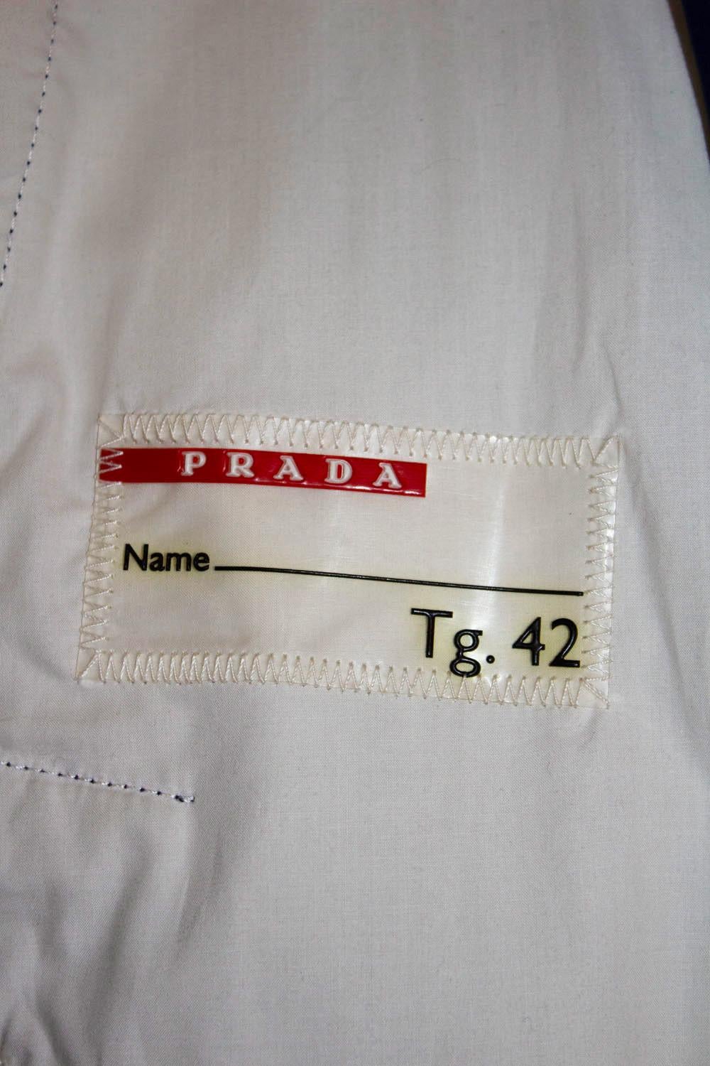 Prada Blue Cotton Jacket