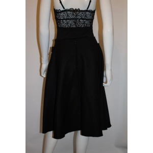 Prada, wonderful embellished Black wool skirt