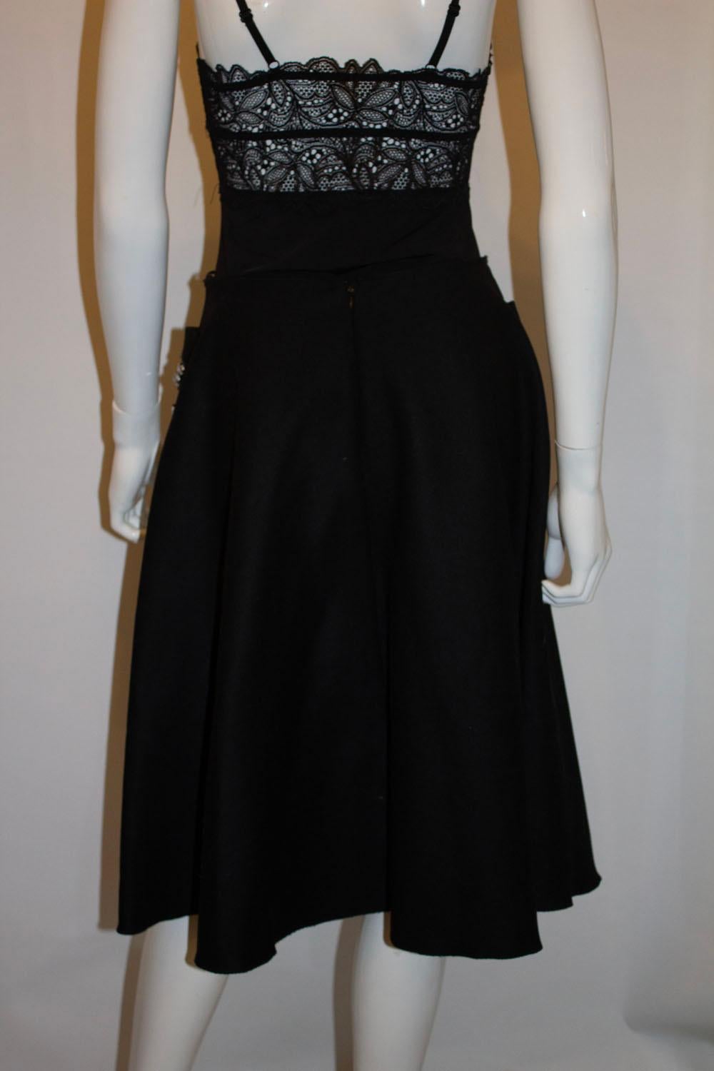 Prada, wonderful embellished Black wool skirt