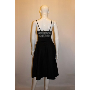 Prada, wonderful embellished Black wool skirt