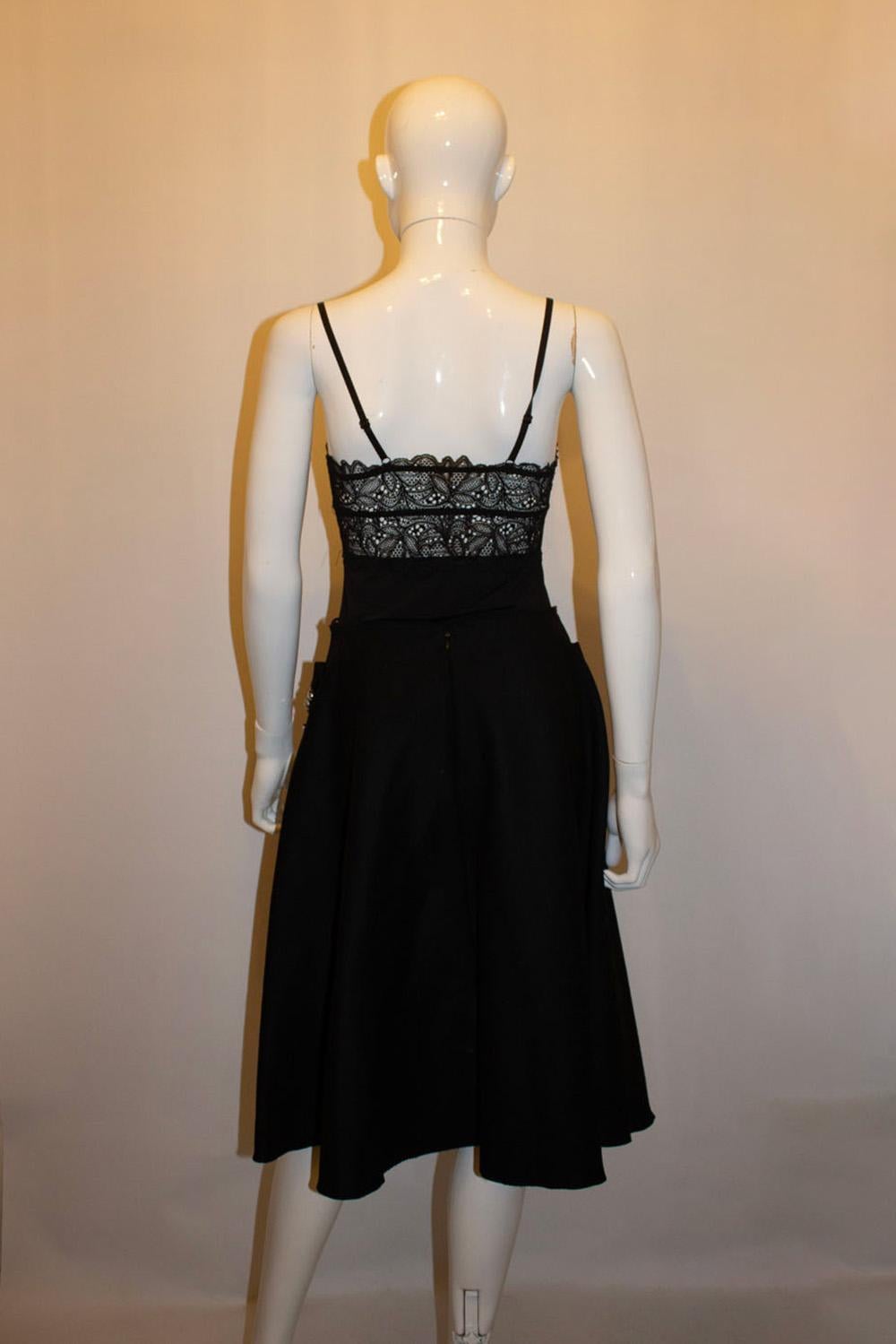 Prada, wonderful embellished Black wool skirt