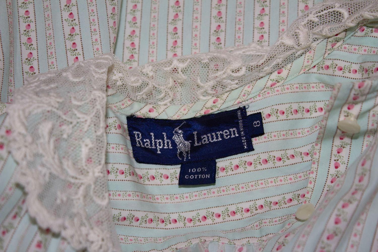 Ralph Lauren , Pretty vintage shirt with lace trim