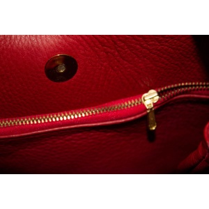 Red Leather Tote Bag by Nystrom Sweden