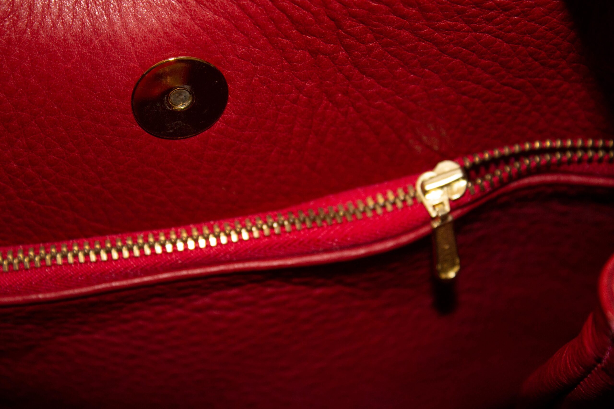 Red Leather Tote Bag by Nystrom Sweden