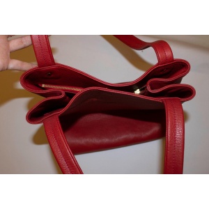 Red Leather Tote Bag by Nystrom Sweden
